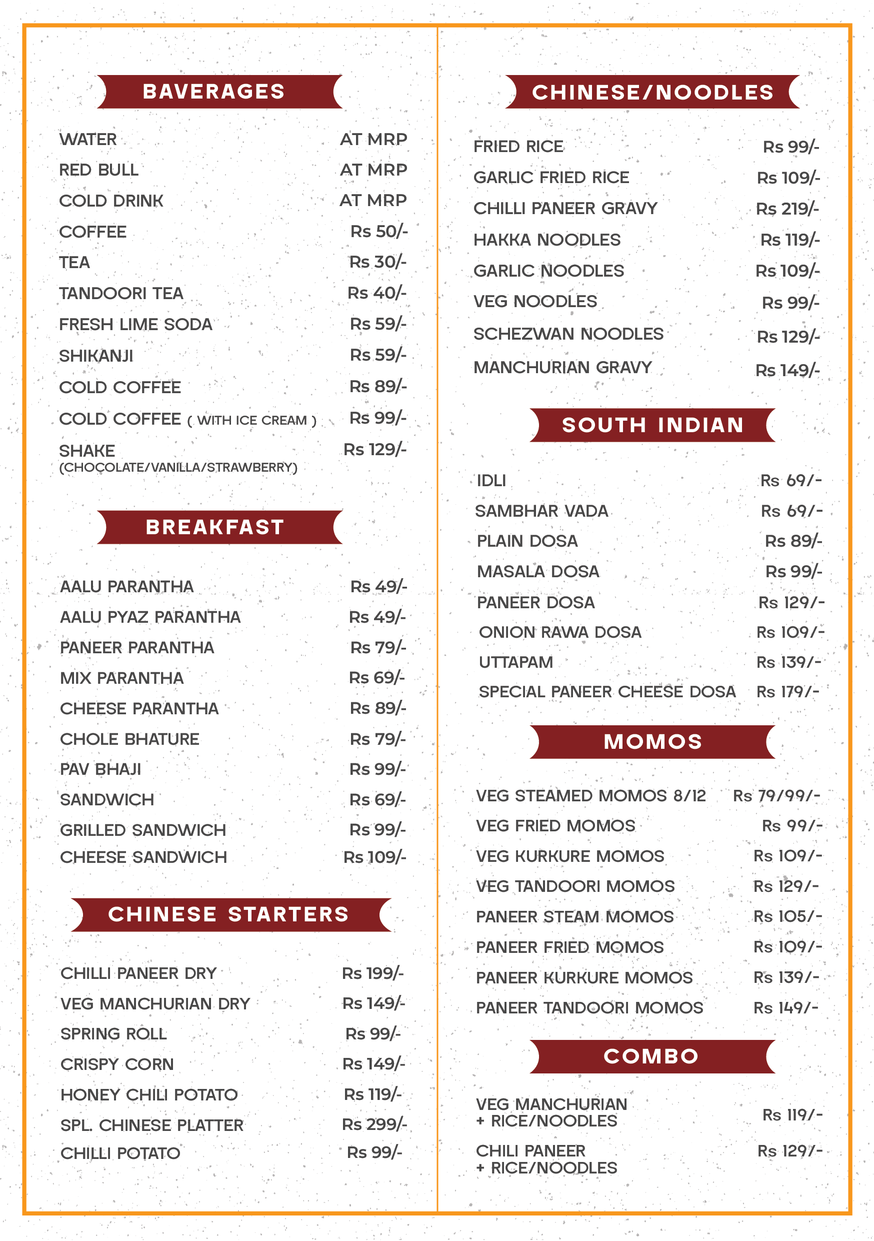 Restaurant Menu Page 01